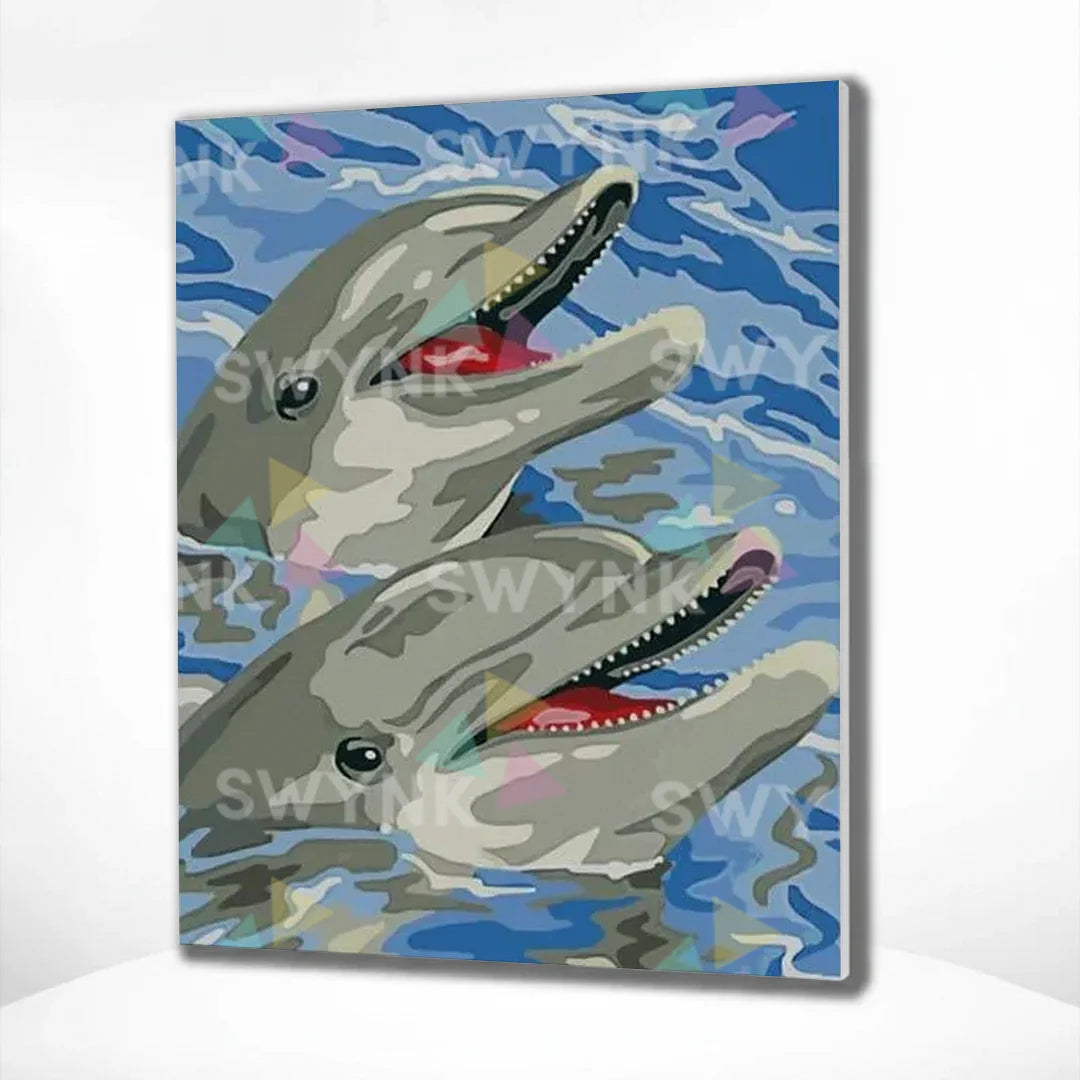 Pintura al óleo de delfin por números para adultos, Kit de pintura al óleo de animal, conjunto de regalo para colorear por números, sobre lienzo, arte de pared - AliExprs 15 Pintura al óleo de delfin por números para adultos, Kit de pintura al óleo de animal, conjunto de regalo para colorear por números, sobre lienzo, arte de pared - AliExprs 15