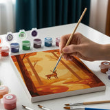 Amber Forest Path - Mini Painting by numbers Set of 6