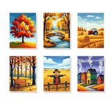 Autumn Glow Series - Mini Painting by numbers Set of 6