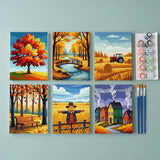 Autumn Glow Series - Mini Painting by numbers Set of 6