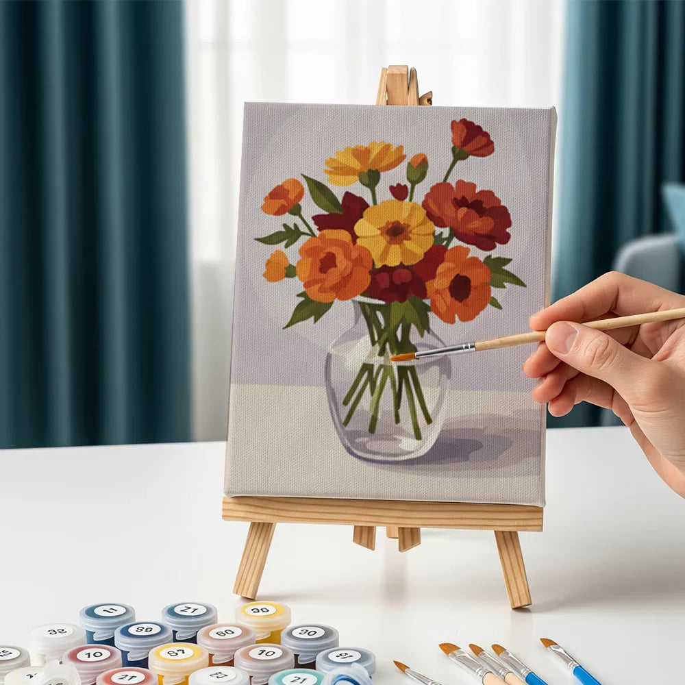 Autumn blossom - Mini Painting by numbers Set of 6 | Fast 3-Day