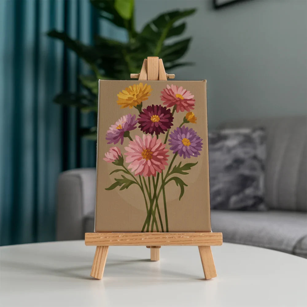 Autumn blossom - Mini Painting by numbers Set of 6 | Fast 3-Day