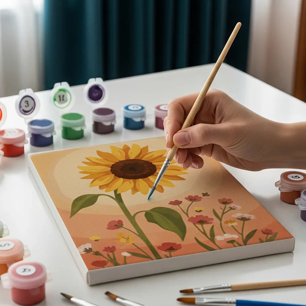 Autumn blossom - Mini Painting by numbers Set of 6 | Fast 3-Day