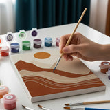 Boho Line Art & Nature - Mini Painting by numbers Set of 6