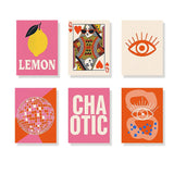 Bold and chaotic - Mini Painting by numbers Set of 6