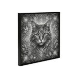 Cat with Flower Dot Painting