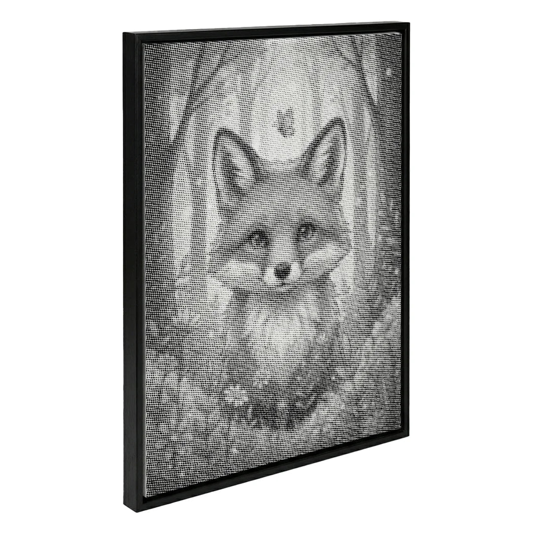 Fox with Flowers Dot Painting