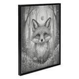 Fox with Flowers Dot Painting