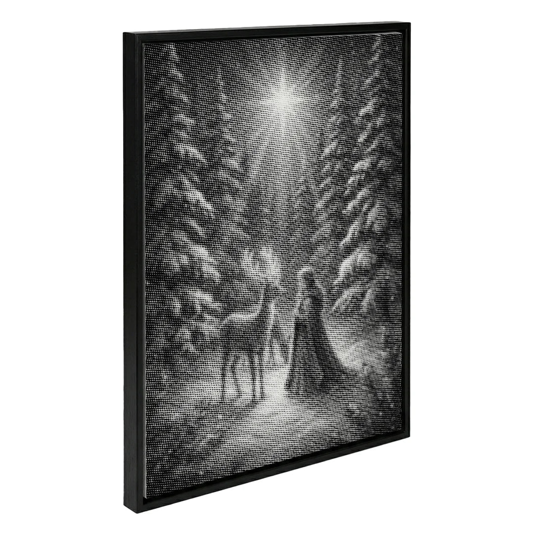 Girl with Reindeer Dot Painting