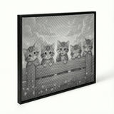 Kittens on the Fence Dot Painting