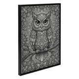 Owl on Branch Dot Painting