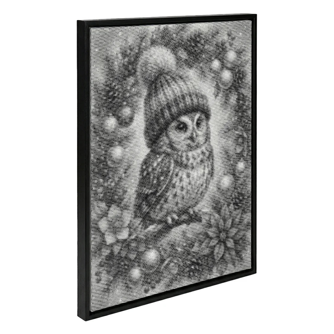 Christmas Owl in the Tree Dot Painting