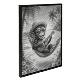 Monkey in Hammock Dot Painting