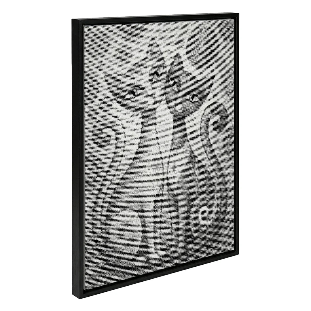 2 Graceful Cats Dot Painting