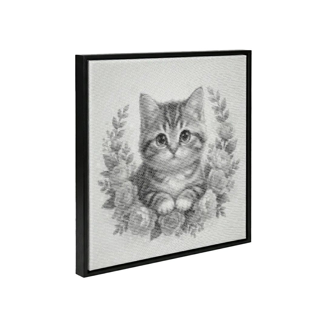 Cat with Flowers 2 Dot Painting
