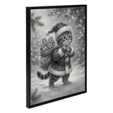 Christmas Cat Dot Painting