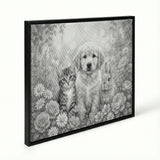 Cat Dog and Bunny Dot Painting