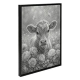 Cow with Flower Dot Painting