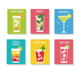 Cocktail Collection - Mini Painting by numbers Set of 6