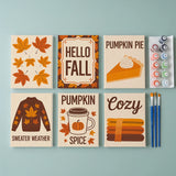 Cosy autumn essentials - Mini Painting by numbers Set of 6
