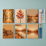 Crunchy Leaves & Warm Air - Mini Painting by numbers Set of 6