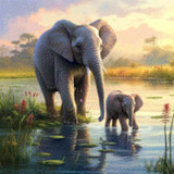 Diamond Painting - Baby Elephants