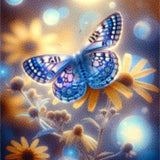 Diamond Painting - Schmetterling mit Blume