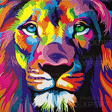Diamond Painting - Coloured Lion