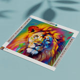 Diamond Painting - Kolorowy Lew