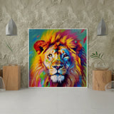 Diamond Painting - Kolorowy Lew