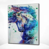 Diamond Painting - Horse with Blue Tones