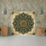 Diamond Painting - Mandala Gelb/Blau