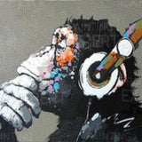 Diamond Painting - Monkey with Headphones