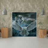 Diamond Painting - Owl with Wolf