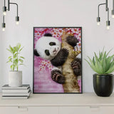 Diamond Painting - Panda with Flowers