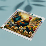 Diamond Painting - Haan, Kippen en Kuikens