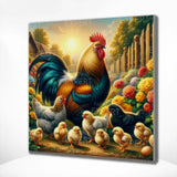 Diamond Painting - Haan, Kippen en Kuikens