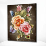 Diamond Painting - Rose with Butterflies