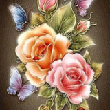 Diamond Painting - Rose with Butterflies