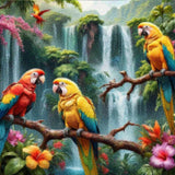 Diamond Painting - Three Parrots