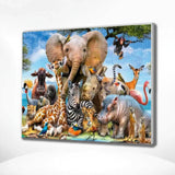 Diamond Painting - Safari med Dyr