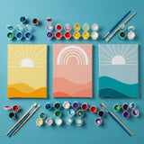 Heavenly Transitions - Mini Painting by numbers Set of 3