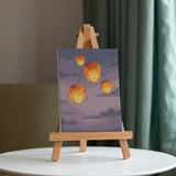 Lanterns at dusk - Mini Painting by numbers Set of 6