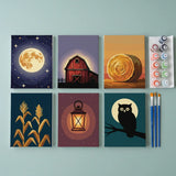 Magic of the Harvest Moon - Mini Painting by numbers Set of 6