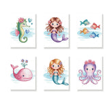 Water Fun - Mini Paint by Numbers Sæt med 6