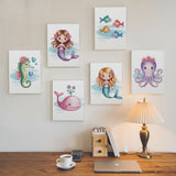 Water Fun - Mini Paint by Numbers Sæt med 6