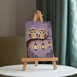 Moonlit Forest Friends - Mini Painting by numbers Set of 6