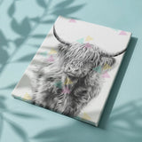 Painting by numbers Scottish Highlander in Black and White