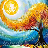Pintar por números Árbol en Estilo Artístico