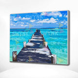 Painting by numbers Bridge at the sea